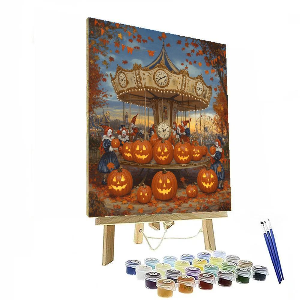 Carnival Of Clockface Pumpkins Painting by numbers kit
