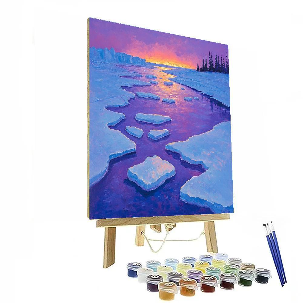 A.Y. Jackson Inspired Arctic Ice Symphony Number painting