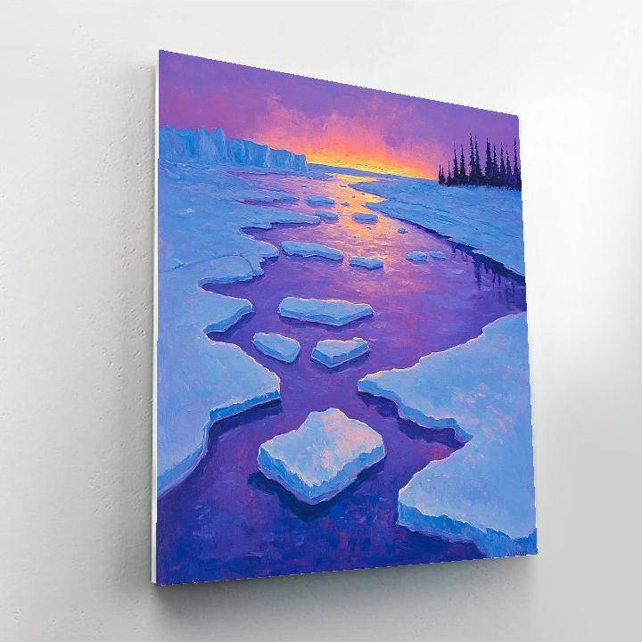 A.Y. Jackson Inspired Arctic Ice Symphony Number painting