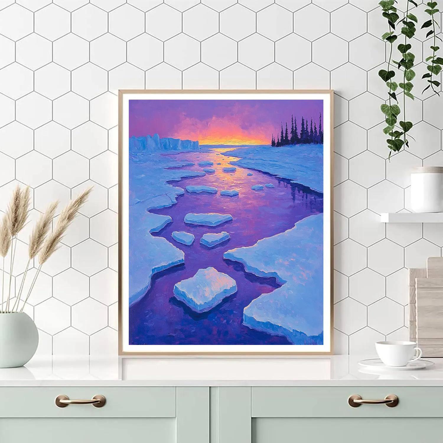 A.Y. Jackson Inspired Arctic Ice Symphony Number painting