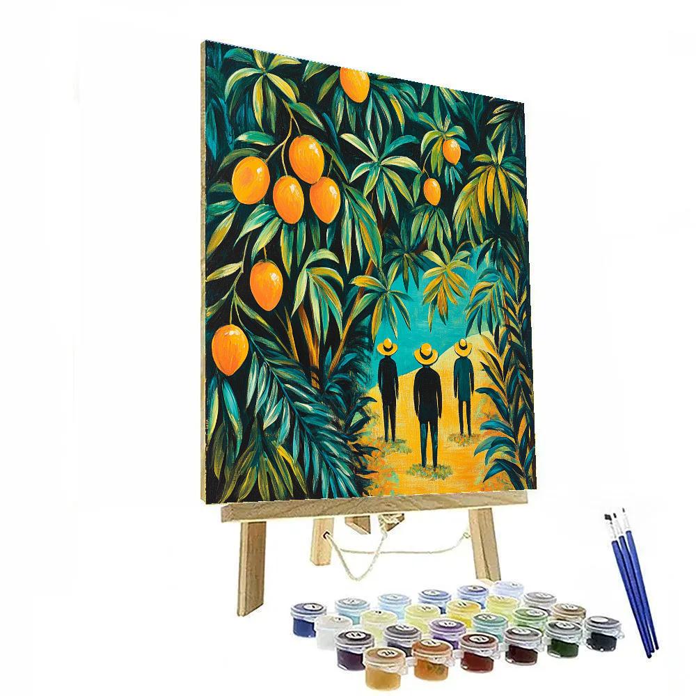 Gauguin Inspired Island Harvest paint by color