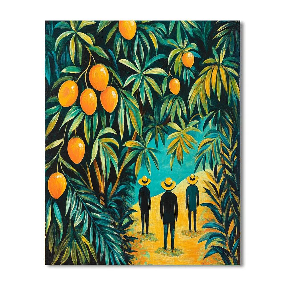 Gauguin Inspired Island Harvest paint by color