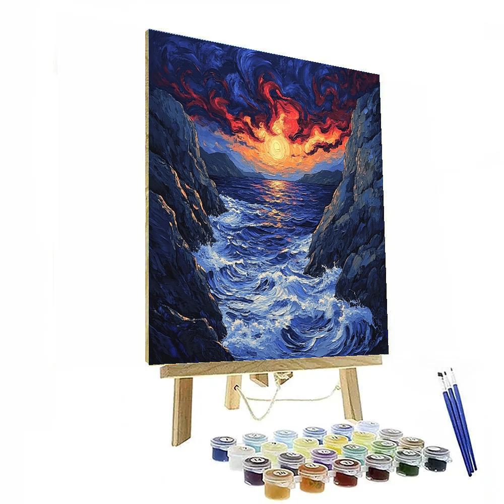 Arthur Lismer Inspired September Gale Over High Rocky Channel paint by color