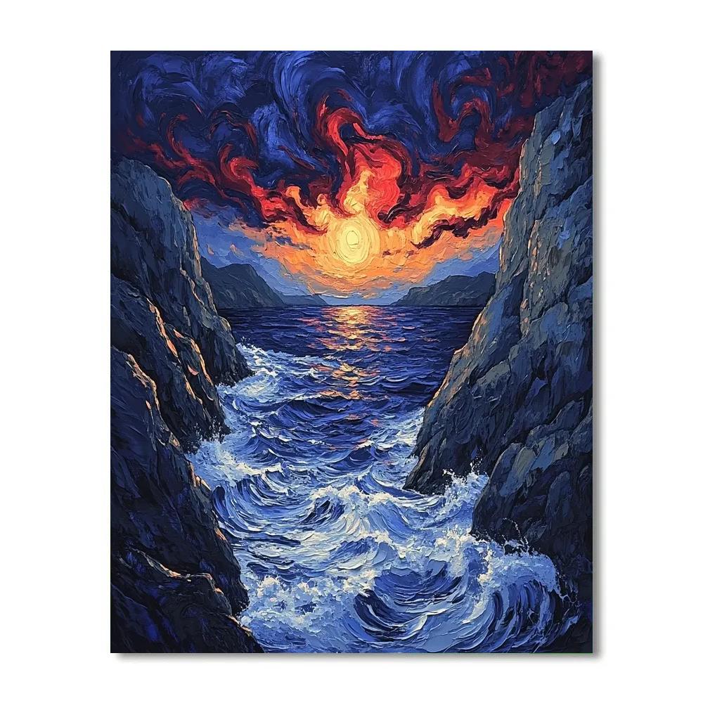 Arthur Lismer Inspired September Gale Over High Rocky Channel paint by color