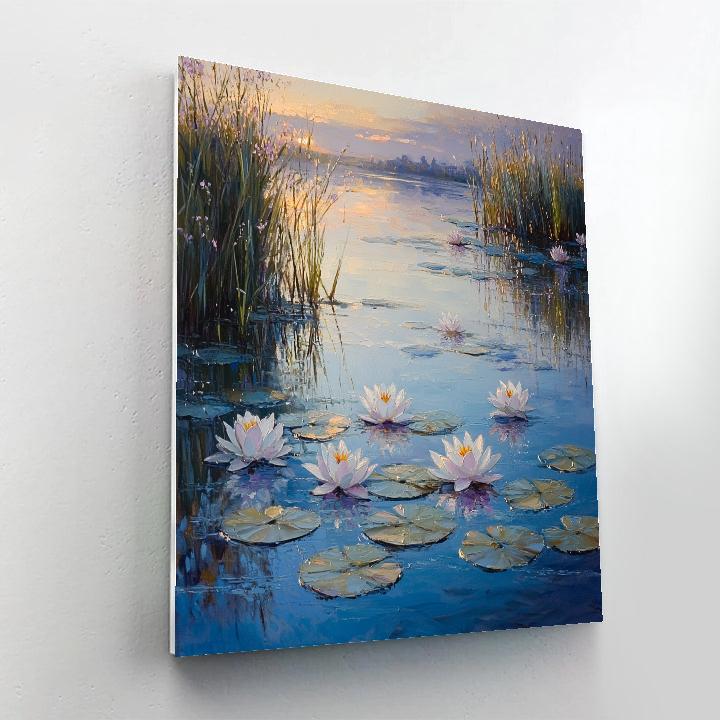 Claude Monet Inspired Waterlily Dawn Veil Number painting