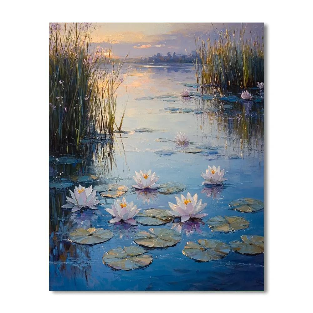 Claude Monet Inspired Waterlily Dawn Veil Number painting