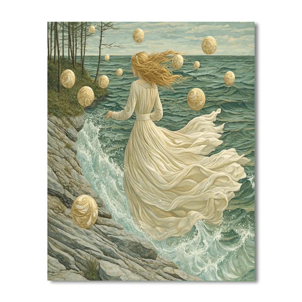 Botticelli Inspired Mythic Coastline Paint by numbers kits