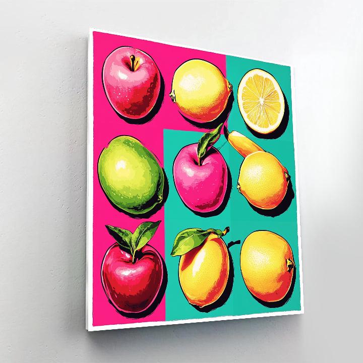 Warhol Inspired Pop Fruits DIY paint by numbers