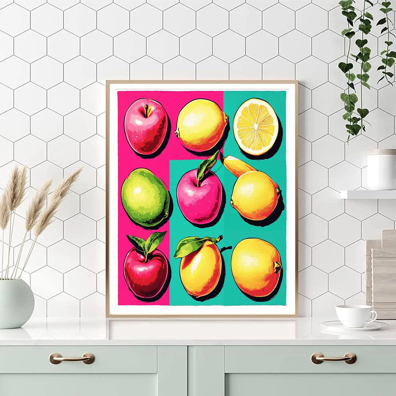 Warhol Inspired Pop Fruits DIY paint by numbers
