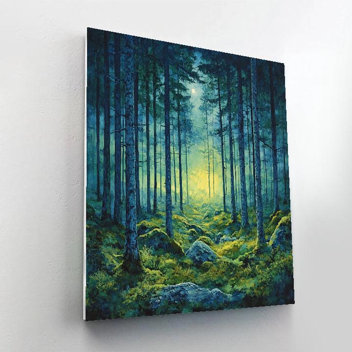 Edvard Munch Inspired Trembling Pine Forest DIY paint by numbers