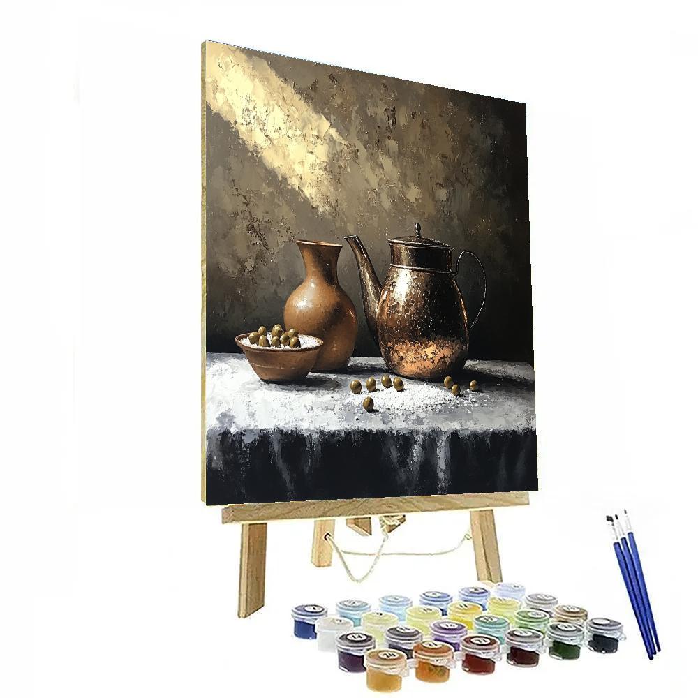 Diego Velázquez Inspired Copper And Clay Nocturne paint by color