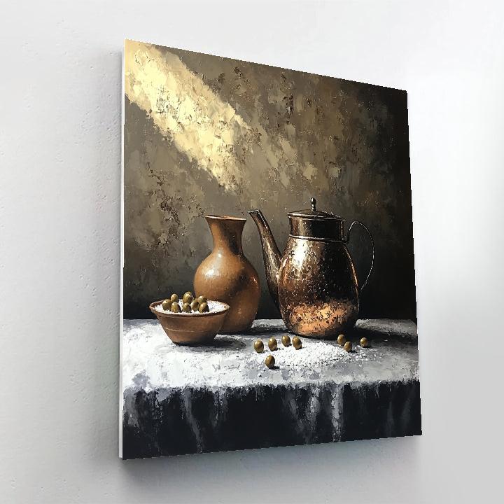 Diego Velázquez Inspired Copper And Clay Nocturne paint by color