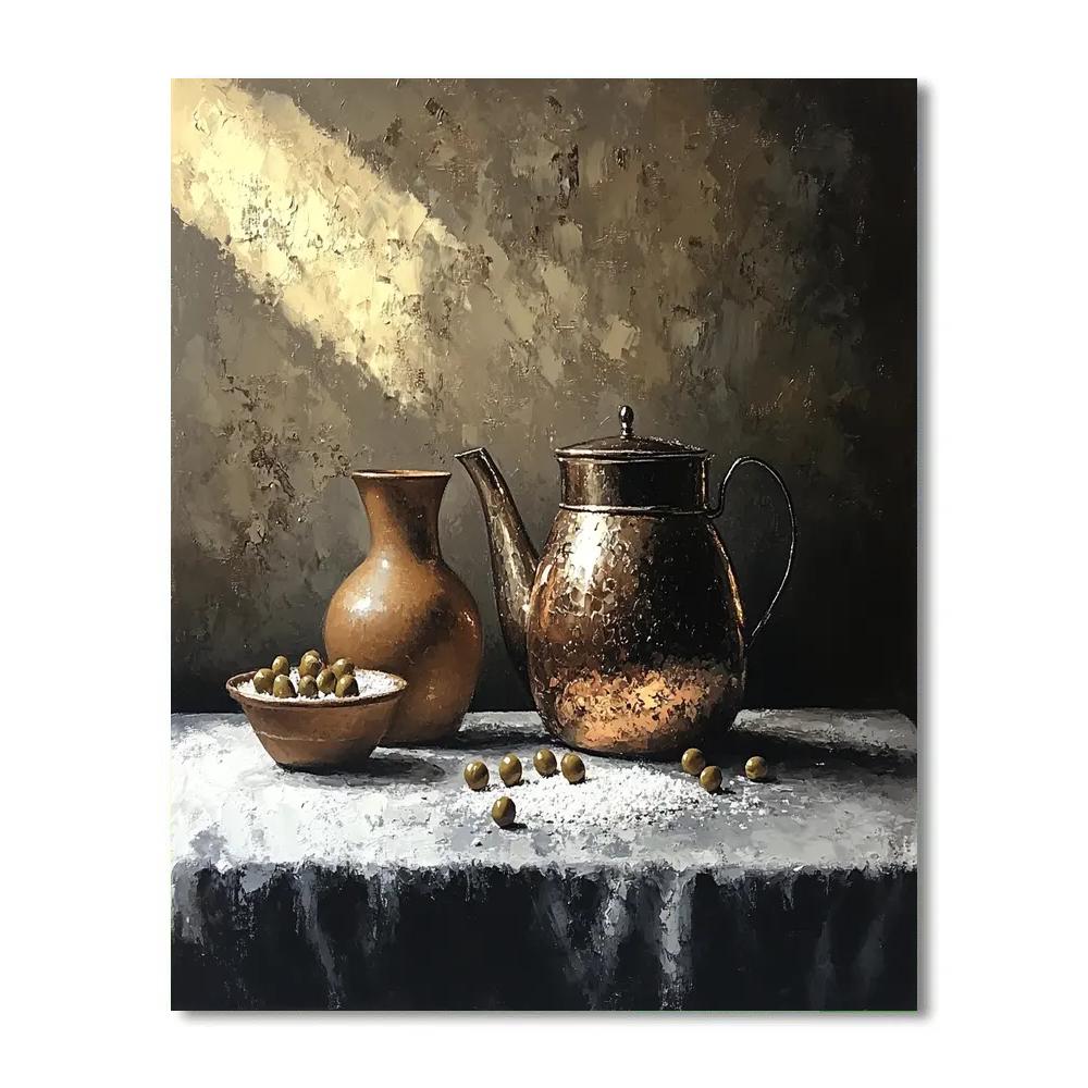 Diego Velázquez Inspired Copper And Clay Nocturne paint by color