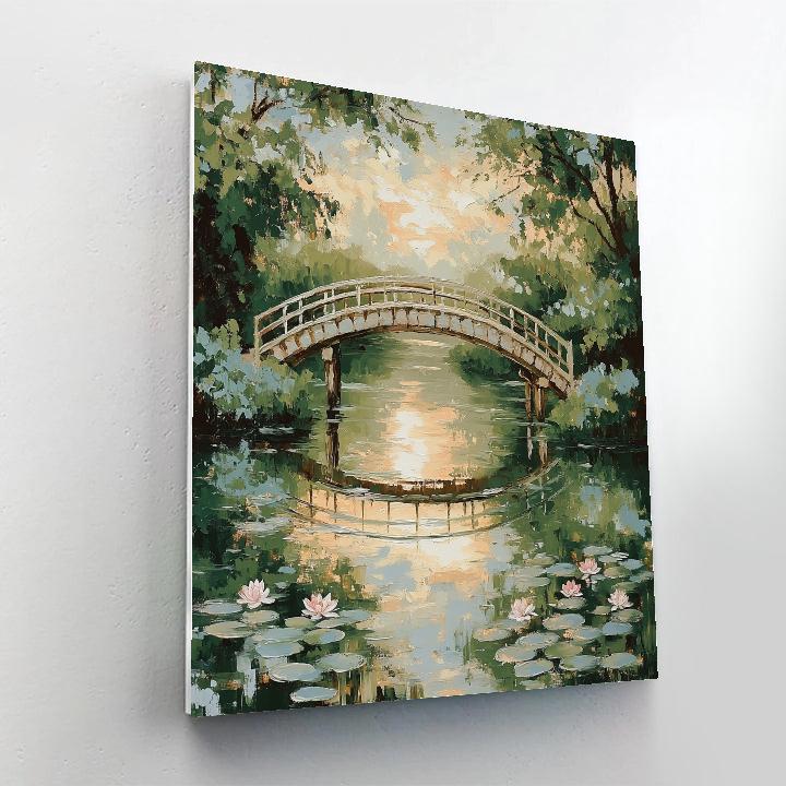 Claude Monet Inspired Giverny Bridge In Evening Haze paint by numbers