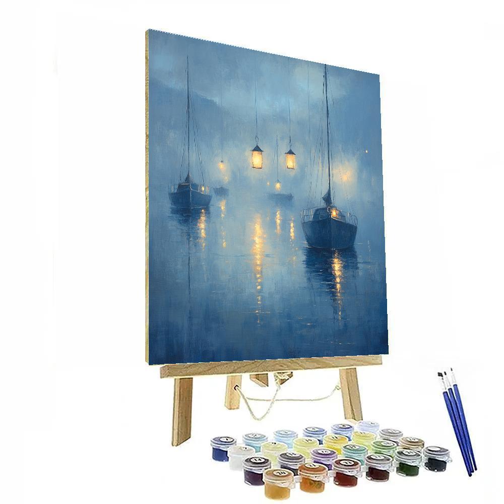 Whistler Inspired Nocturne On The Lake DIY paint by numbers