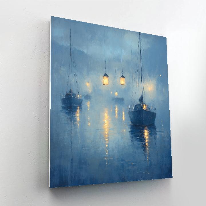 Whistler Inspired Nocturne On The Lake DIY paint by numbers