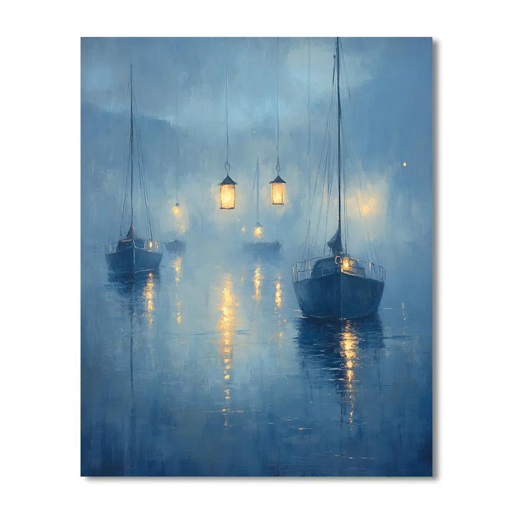 Whistler Inspired Nocturne On The Lake DIY paint by numbers