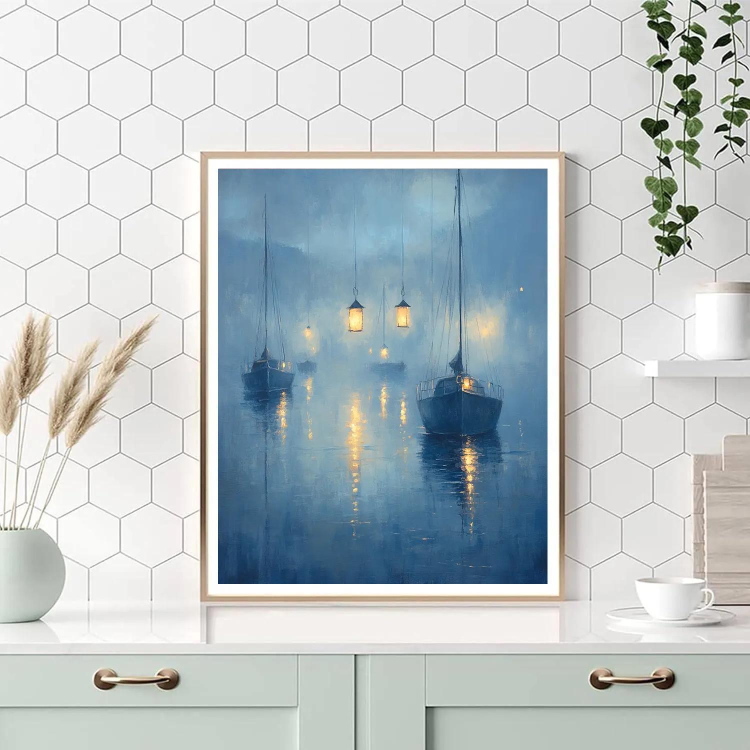 Whistler Inspired Nocturne On The Lake DIY paint by numbers