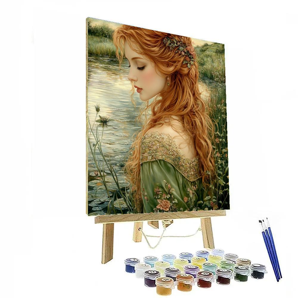 John William Waterhouse Inspired Enchanted River Number painting