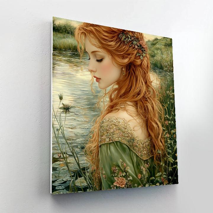 John William Waterhouse Inspired Enchanted River Number painting