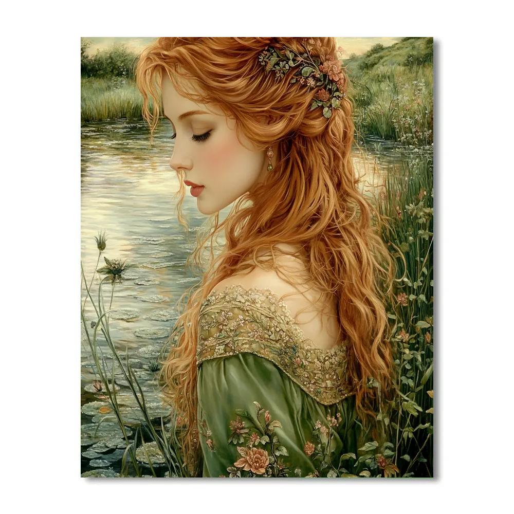 John William Waterhouse Inspired Enchanted River Number painting