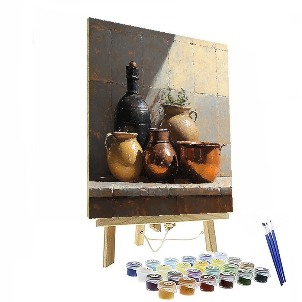 Diego Velazquez Inspired Copper Pots And Earthenware Still Life Painting by numbers kit