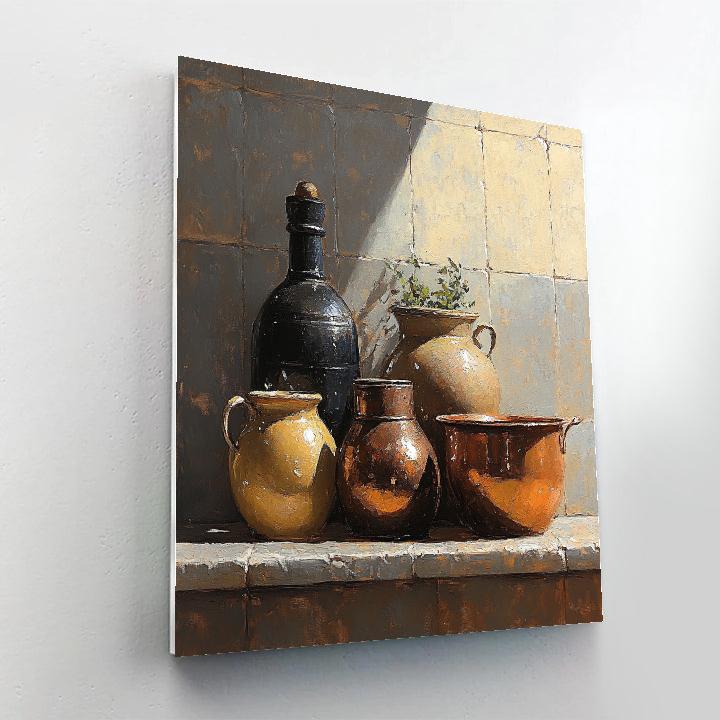 Diego Velazquez Inspired Copper Pots And Earthenware Still Life Painting by numbers kit
