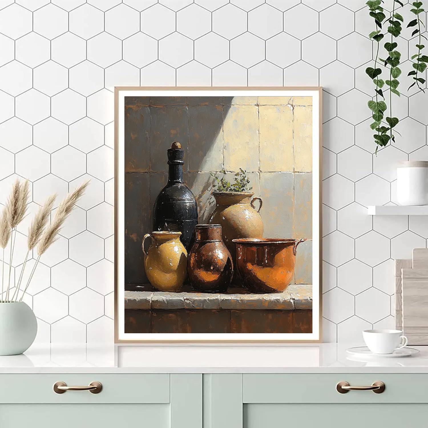 Diego Velazquez Inspired Copper Pots And Earthenware Still Life Painting by numbers kit