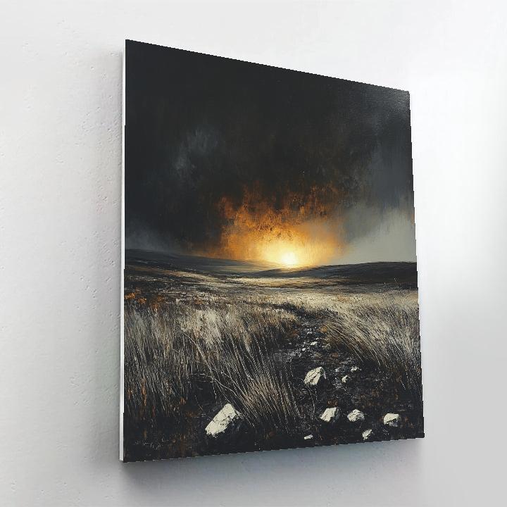 Francisco Goya Inspired Bleak Moor Beneath Burning Halo DIY paint by numbers