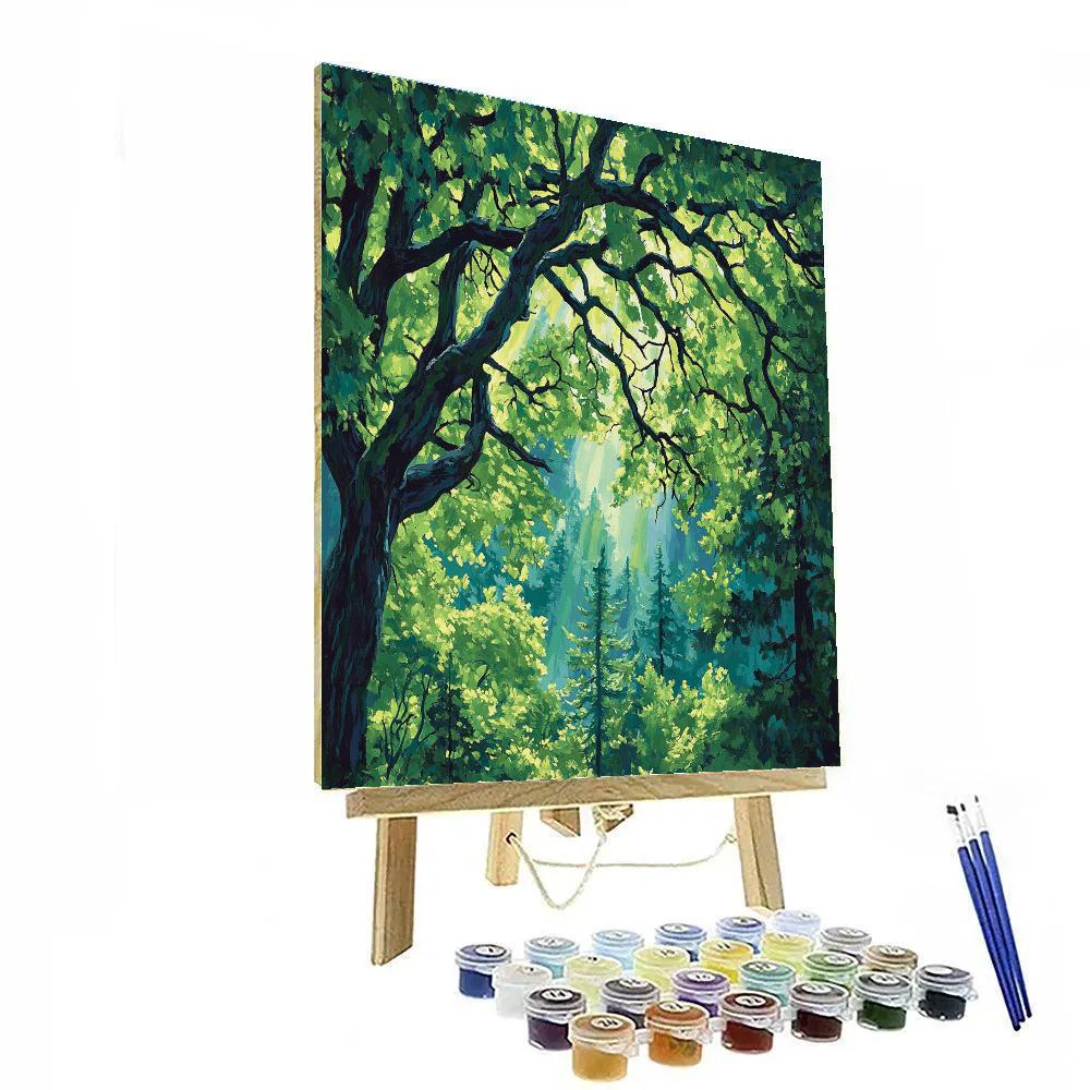 Emily Carr Inspired Whispering Canopy paint by number