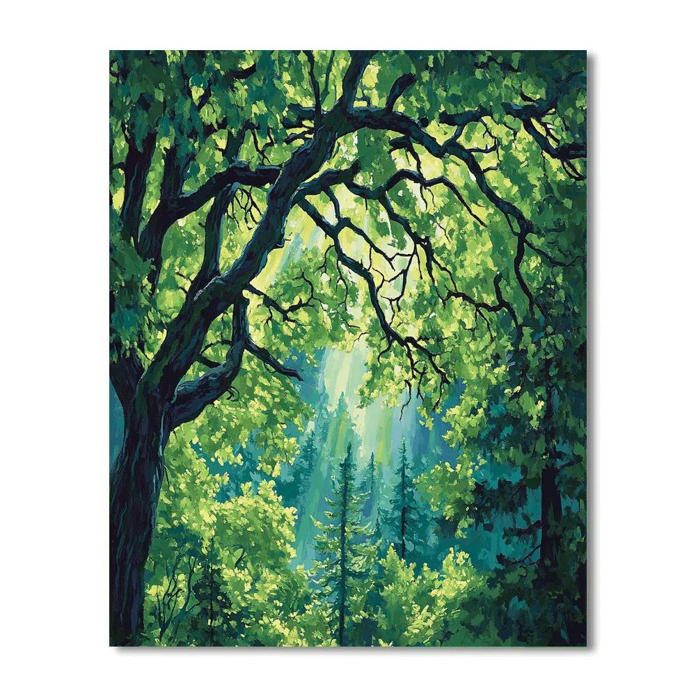 Emily Carr Inspired Whispering Canopy paint by number