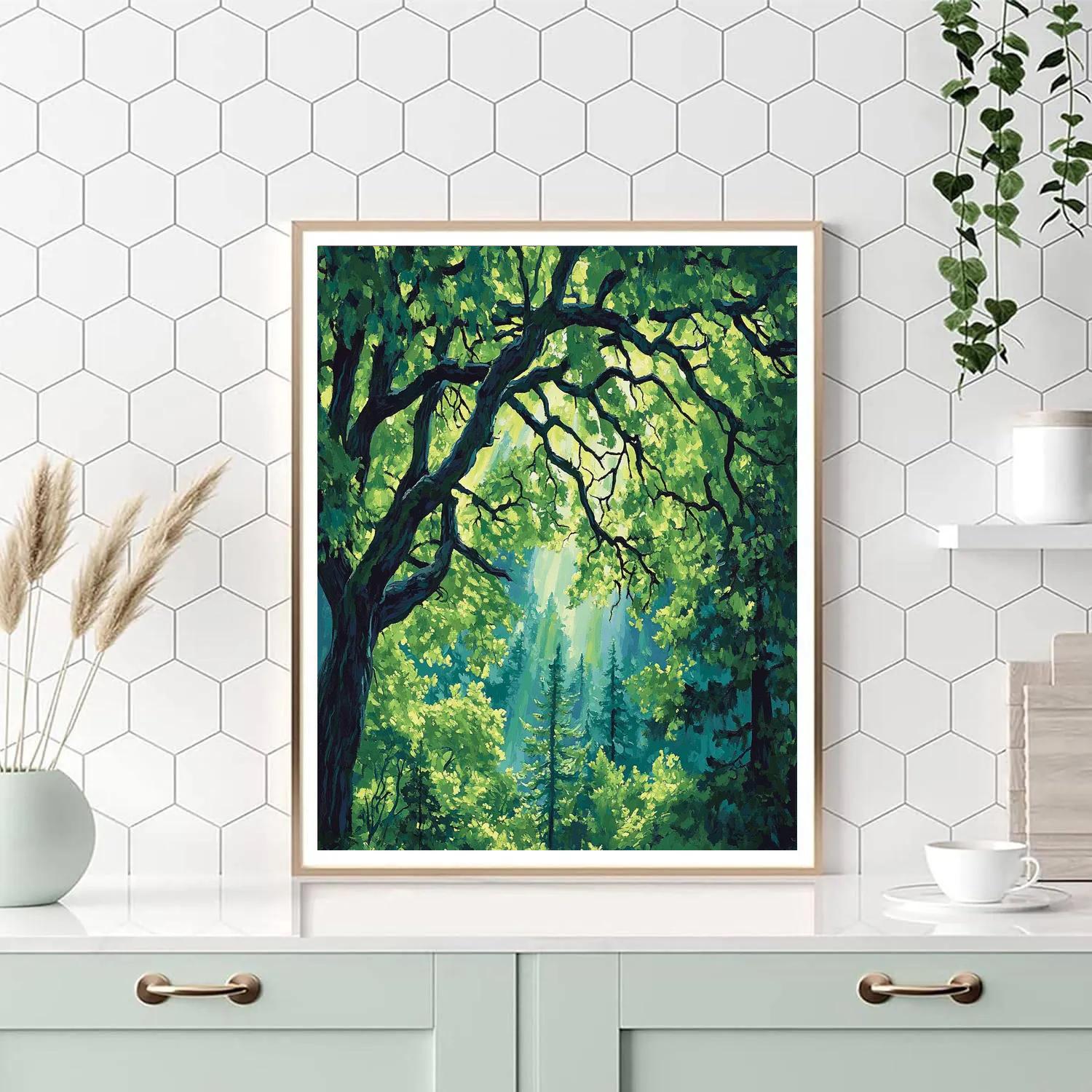 Emily Carr Inspired Whispering Canopy paint by number