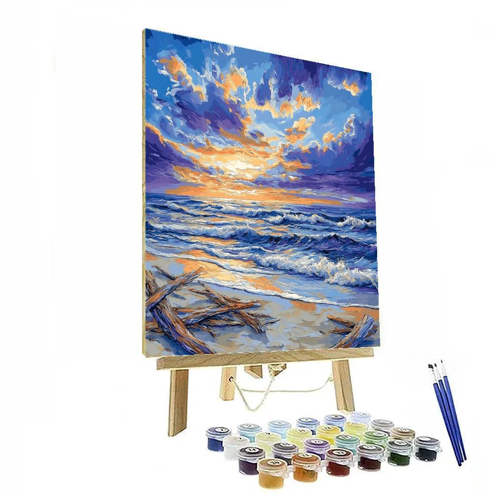 Emily Carr Inspired Celestial Coastal Reverie Number painting