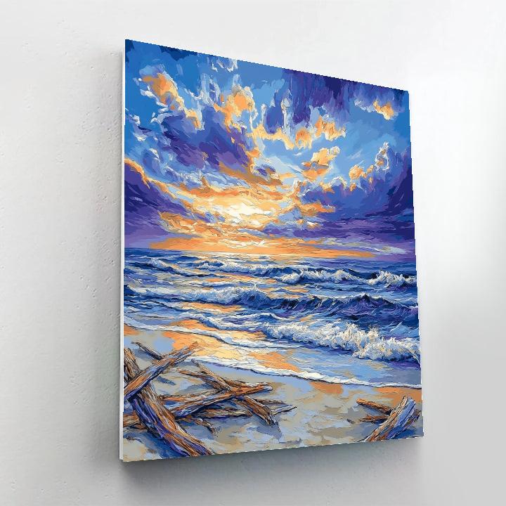 Emily Carr Inspired Celestial Coastal Reverie Number painting