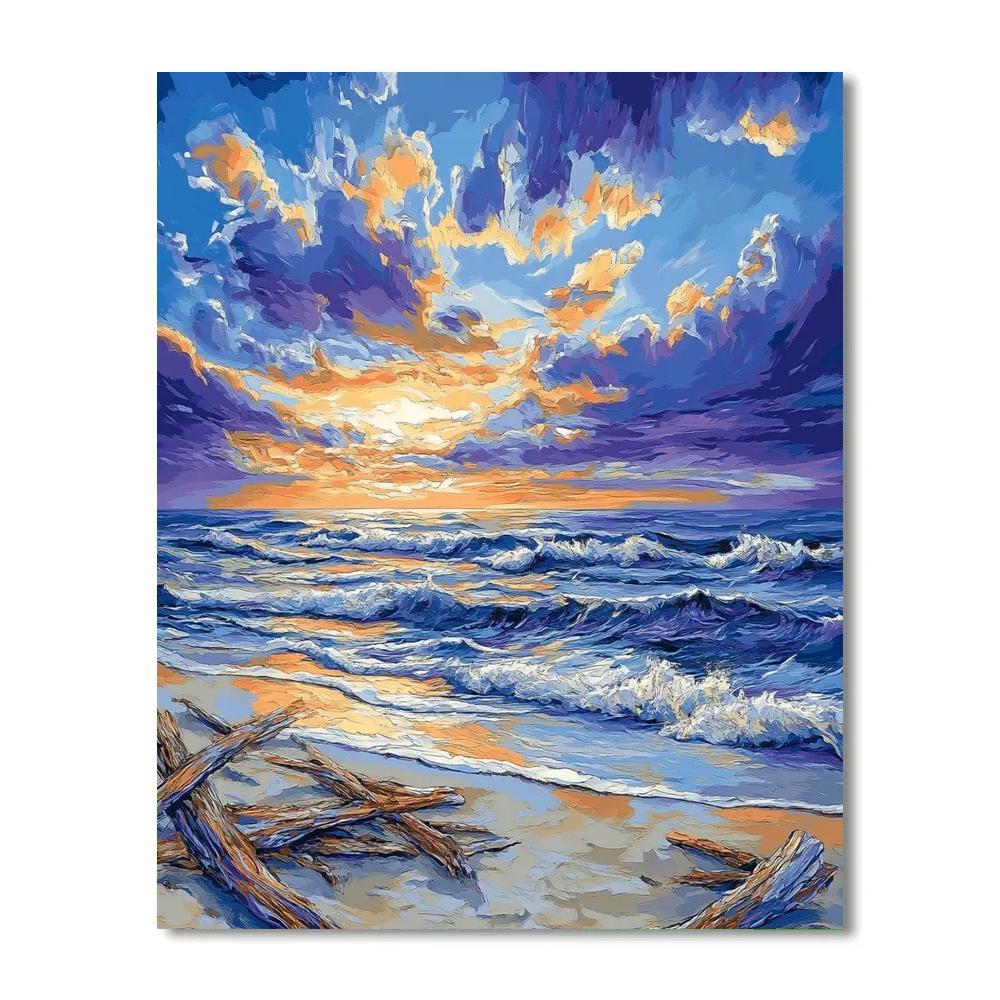 Emily Carr Inspired Celestial Coastal Reverie Number painting