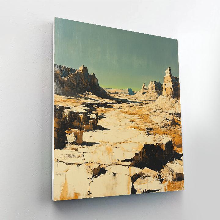 Francisco Goya Inspired Eclipsed Horizon Over Cracked Badlands Paint by numbers kits