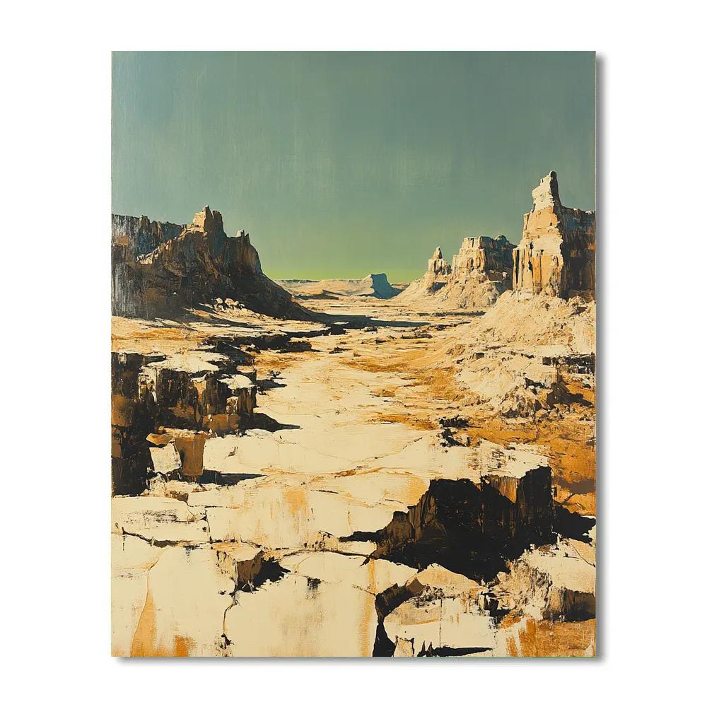 Francisco Goya Inspired Eclipsed Horizon Over Cracked Badlands Paint by numbers kits