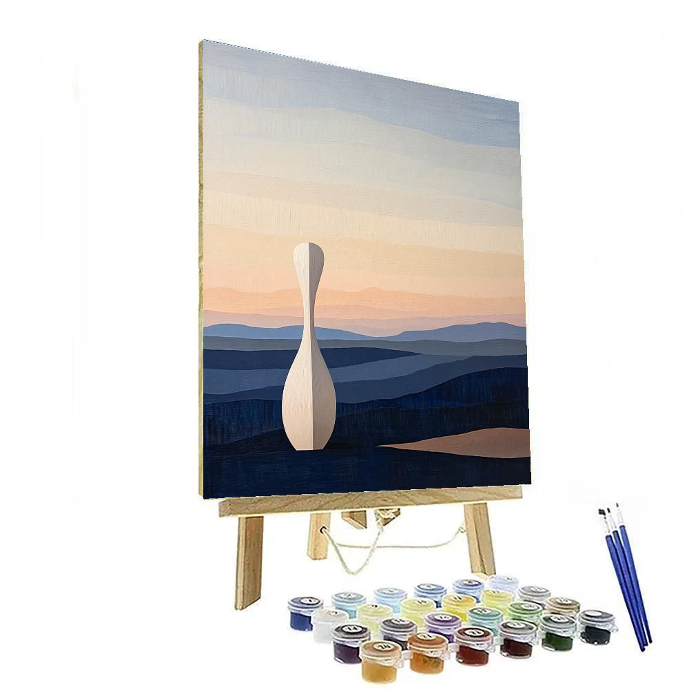 Georgia O’Keeffe Inspired Luminous Desert Bone Against Twilight Painting by numbers kit