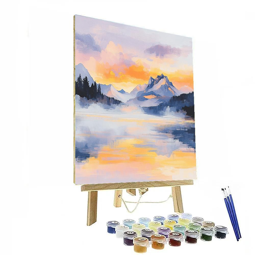 Frederick Varley Inspired Luminous Dawn Over Misty Lake Paint by numbers art