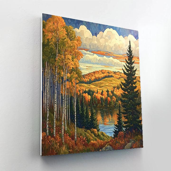 J. E. H. MacDonald Inspired Algoma Autumn Chorus paint by color