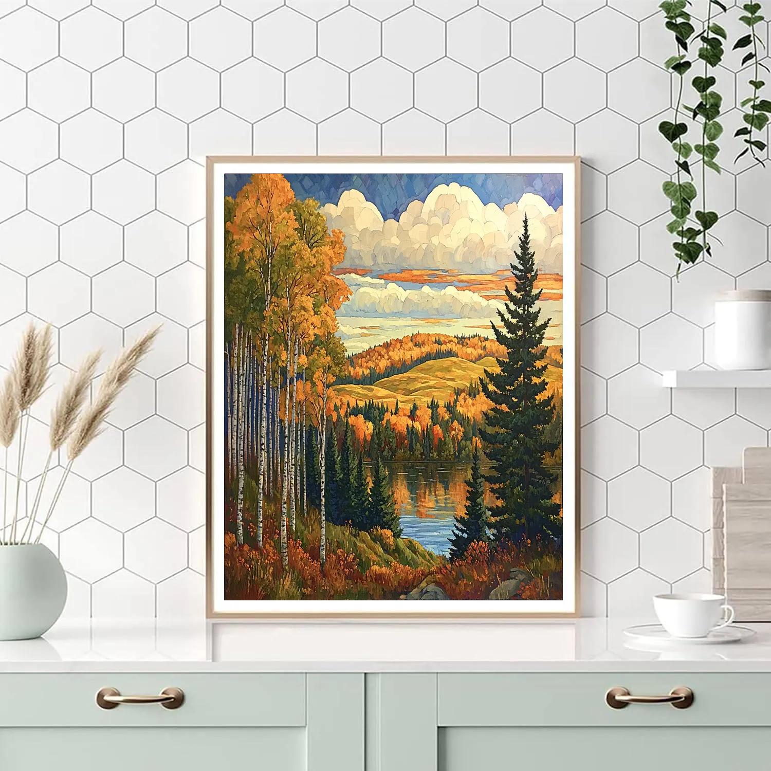 J. E. H. MacDonald Inspired Algoma Autumn Chorus paint by color