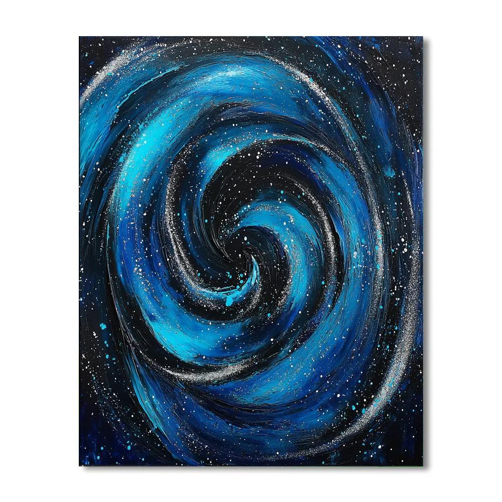 Jackson Pollock Inspired Midnight Vortex Of Dripping Hues Numbered painting kits
