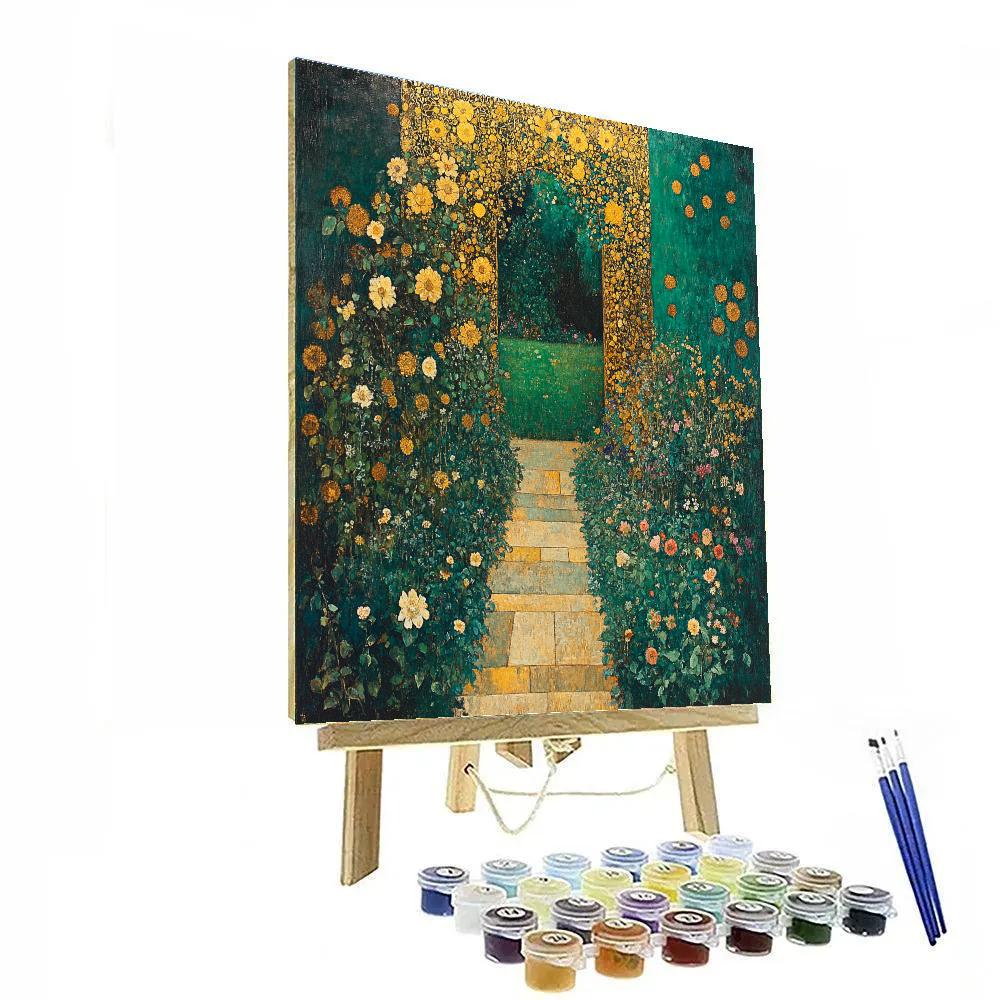 Klimt Inspired Floral Harmony Paint by numbers art