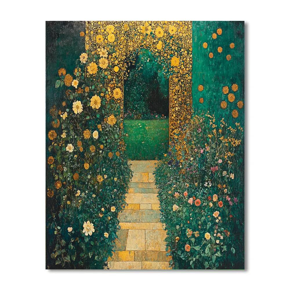 Klimt Inspired Floral Harmony Paint by numbers art