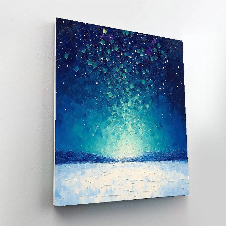 Jean-Paul Riopelle Inspired Auroral Mosaic Sky painting number kit