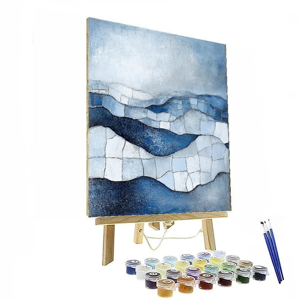 Jean-Paul Riopelle Inspired Glacial River Tessellation Number painting