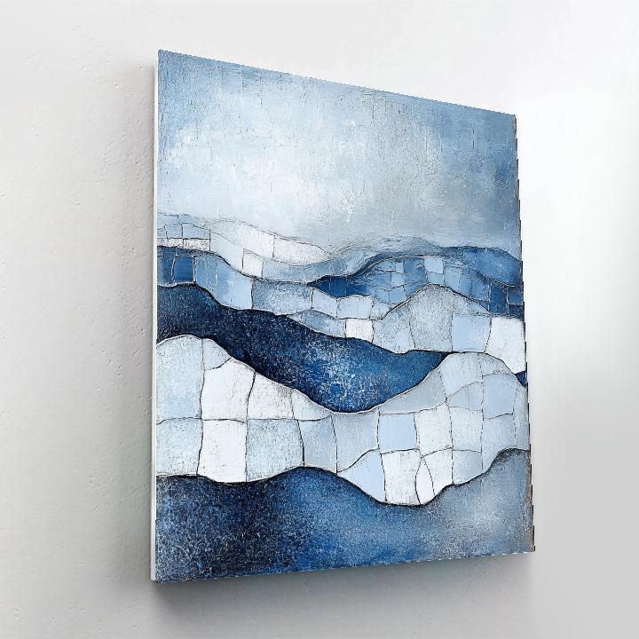 Jean-Paul Riopelle Inspired Glacial River Tessellation Number painting