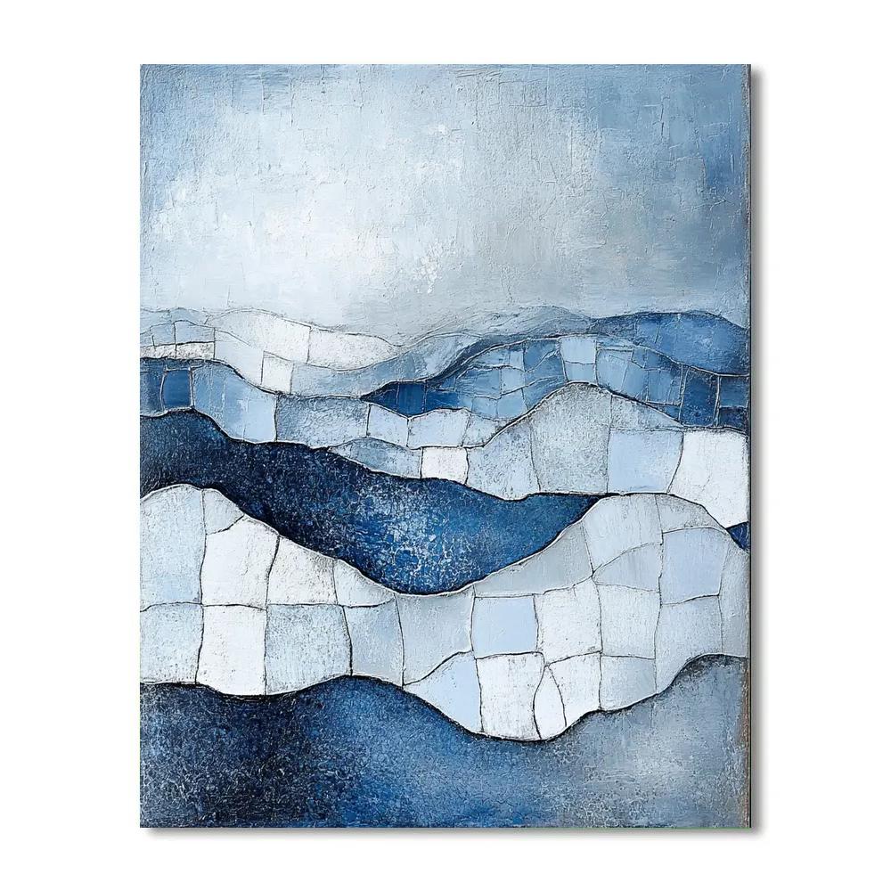 Jean-Paul Riopelle Inspired Glacial River Tessellation Number painting