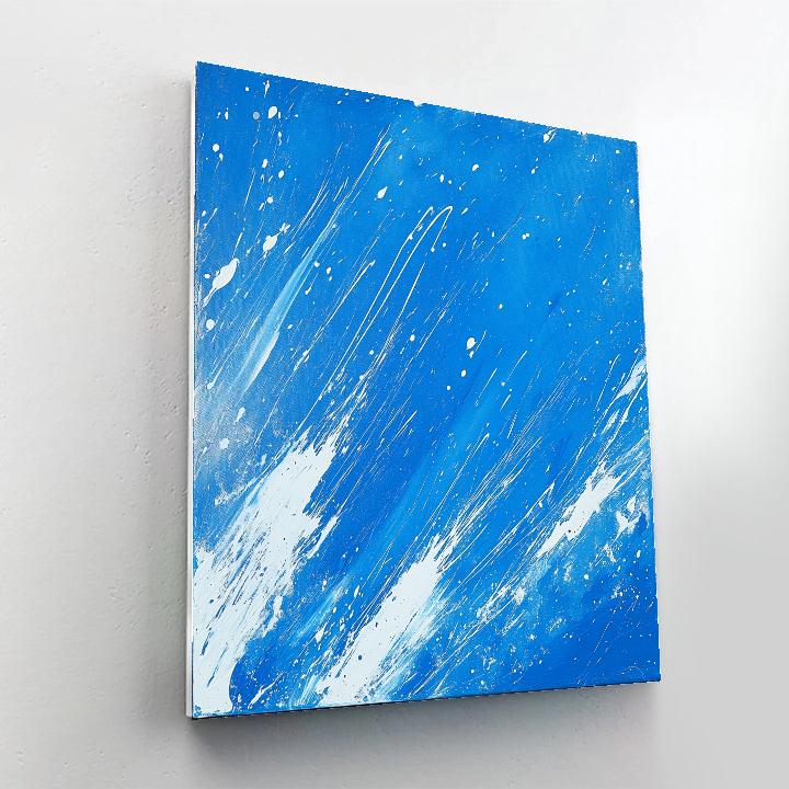 Jackson Pollock Inspired Electric Blue Storm Field Of Motion Painting by numbers kit