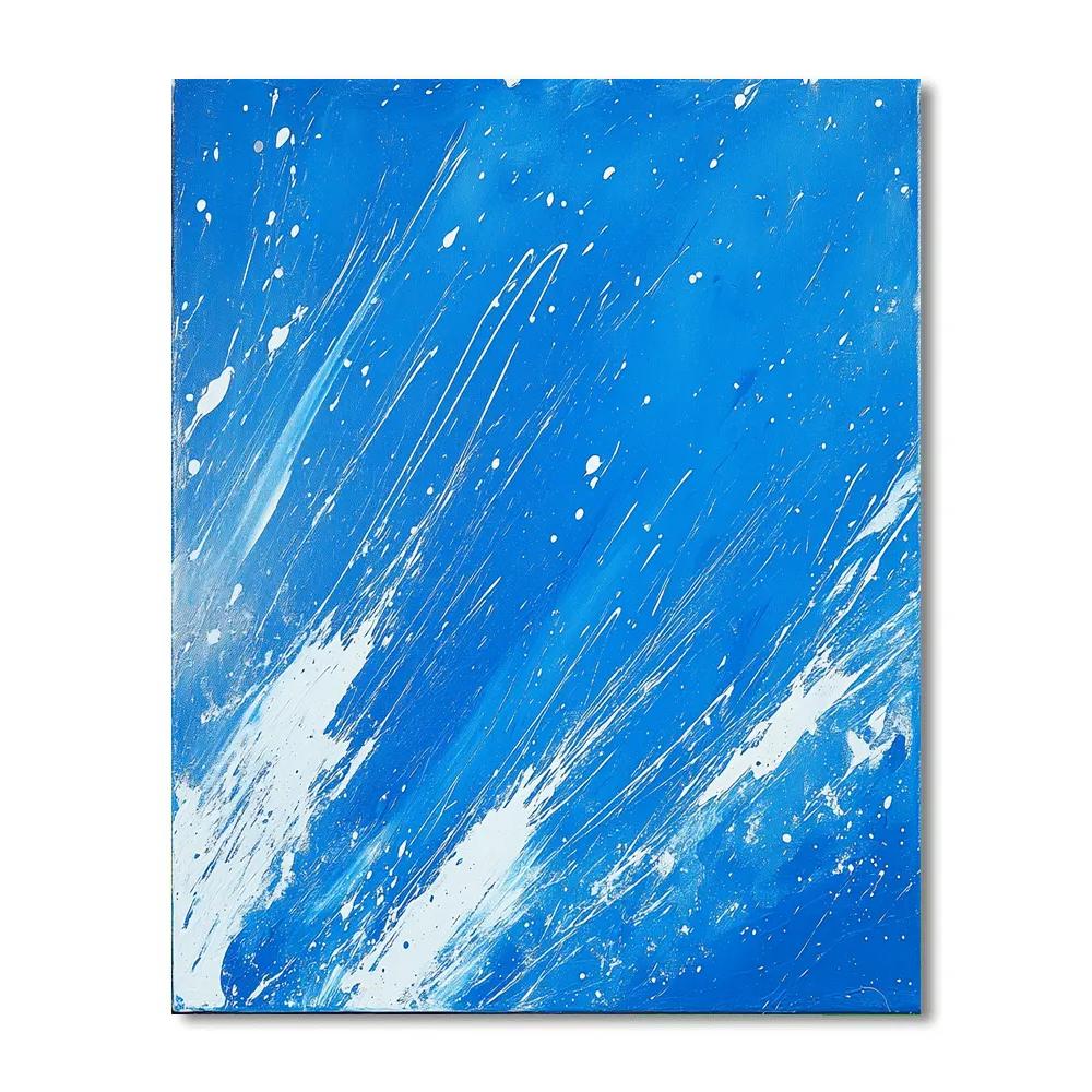Jackson Pollock Inspired Electric Blue Storm Field Of Motion Painting by numbers kit